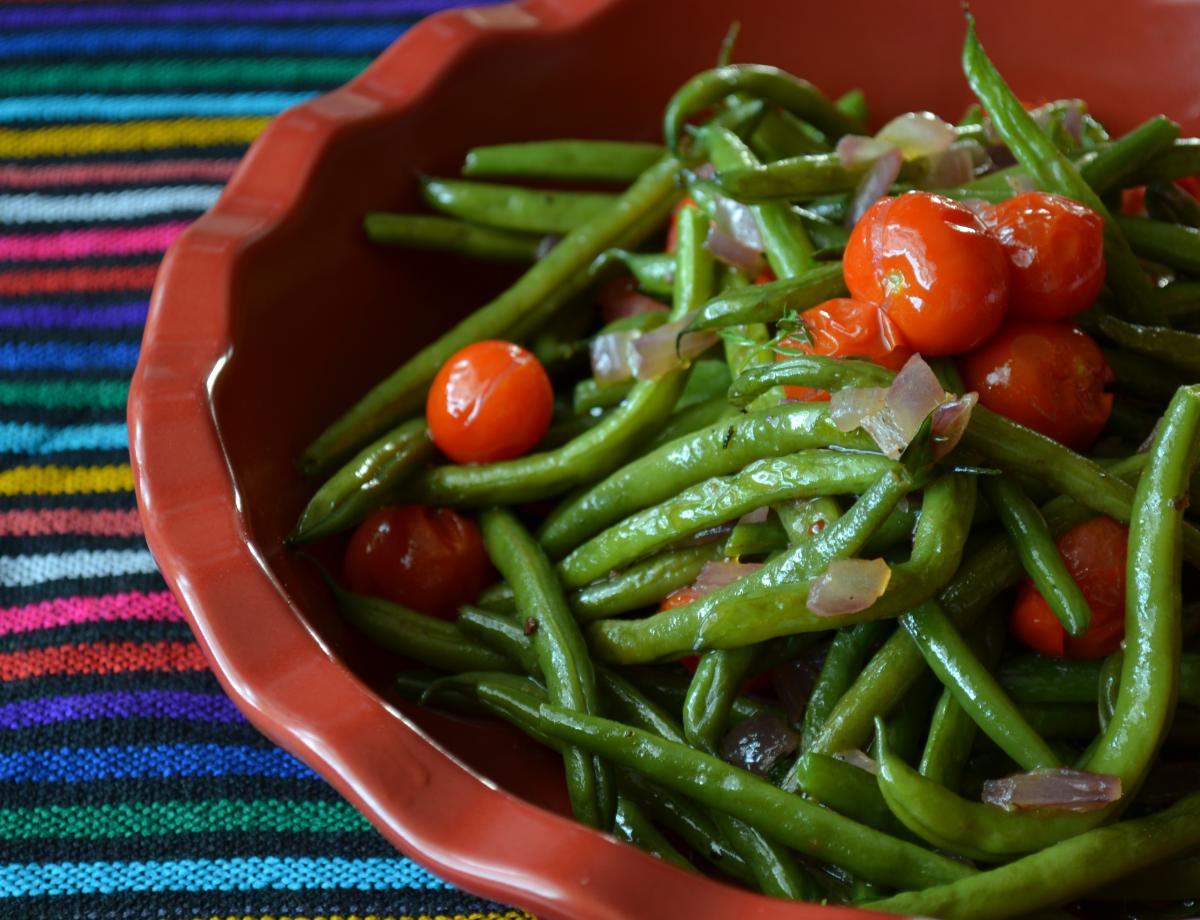 Bohnengemuese mit Tomaten