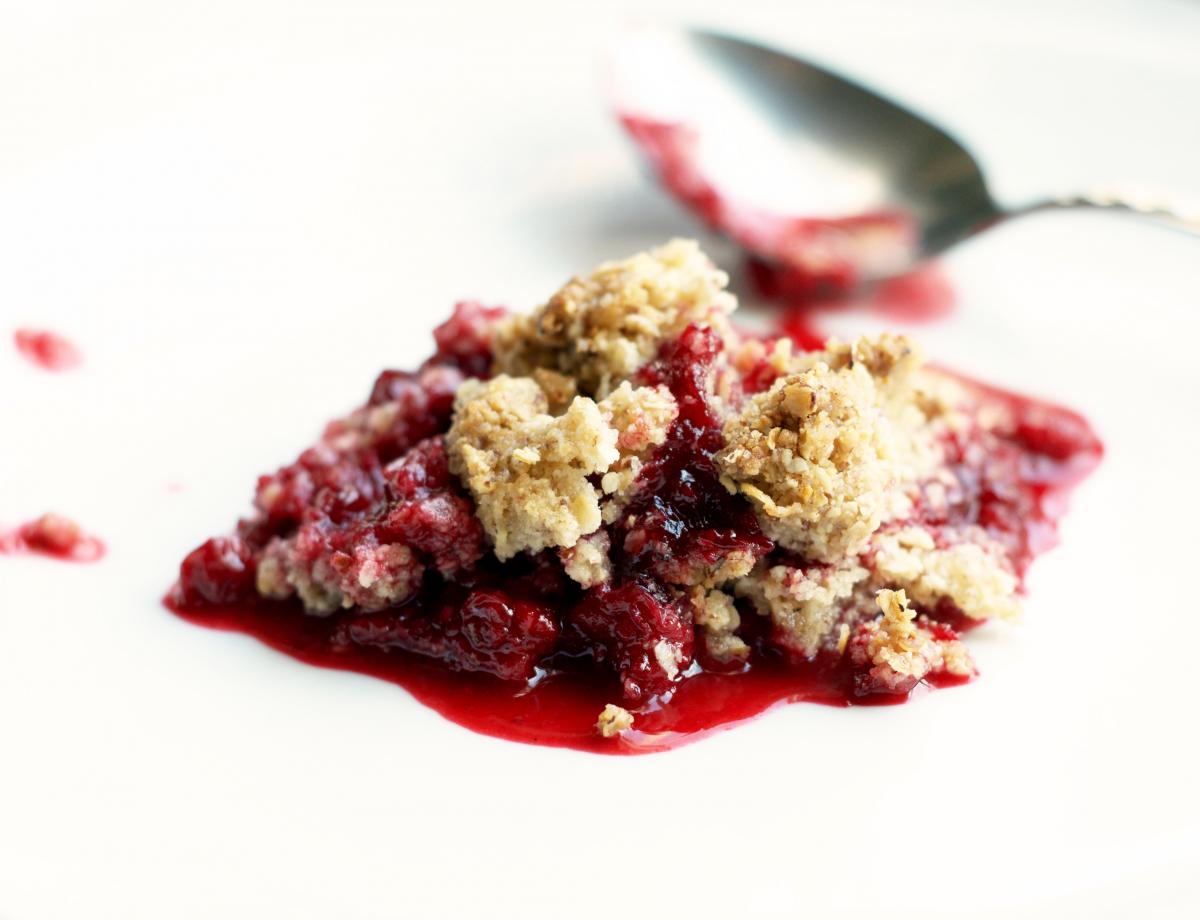 Preiselbeercrumble