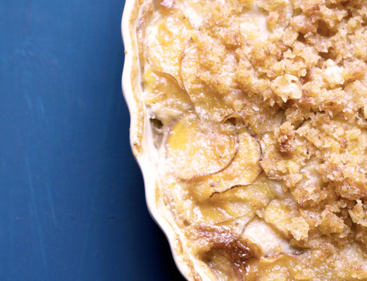 Suesskartoffel Topinambur Gratin
