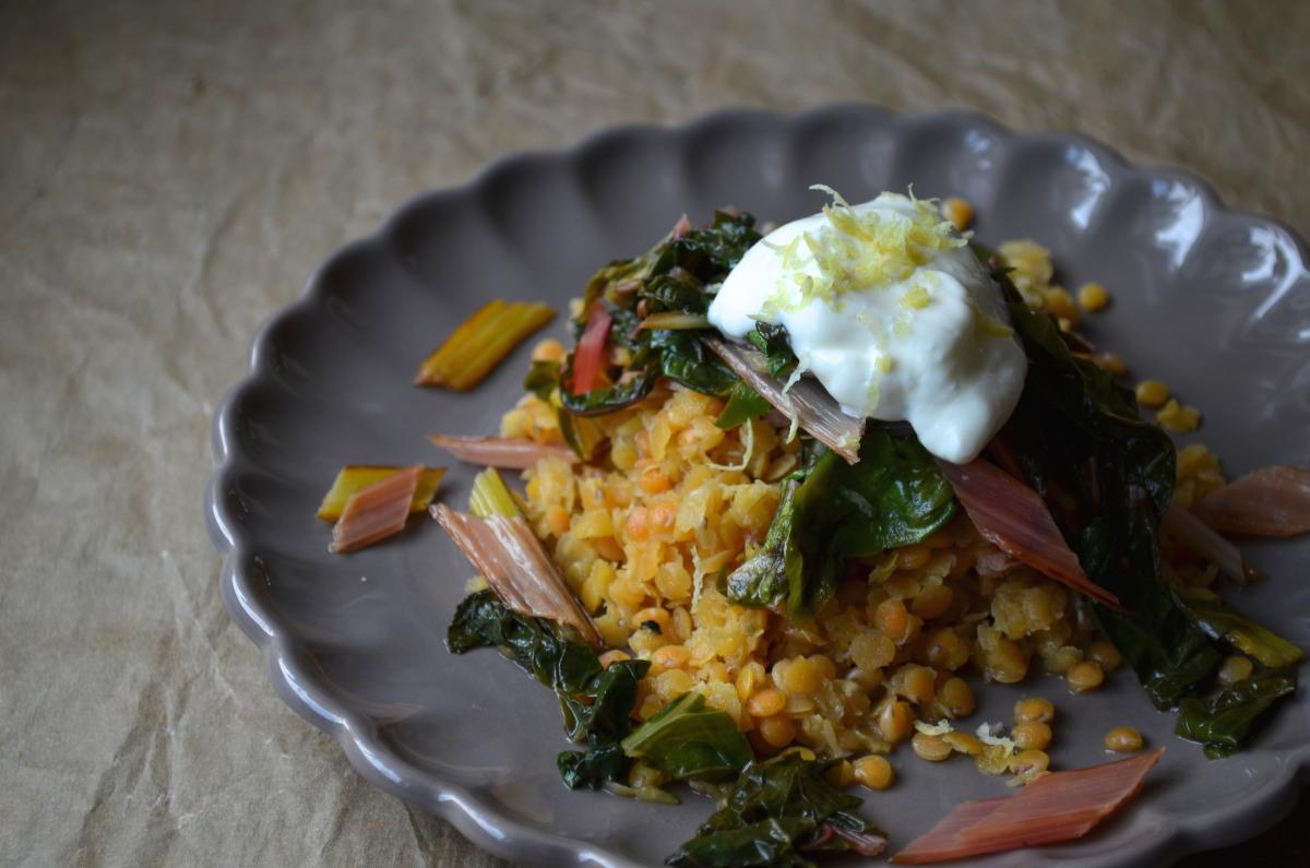 lentils+chard