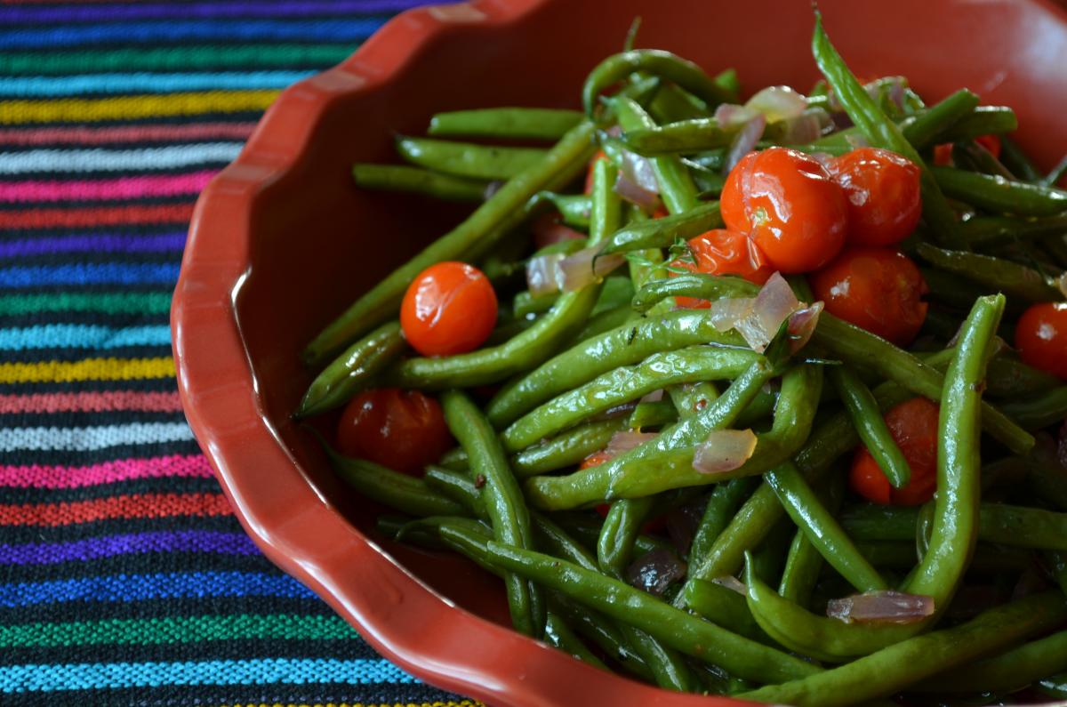Bohnengemuese mit Tomaten