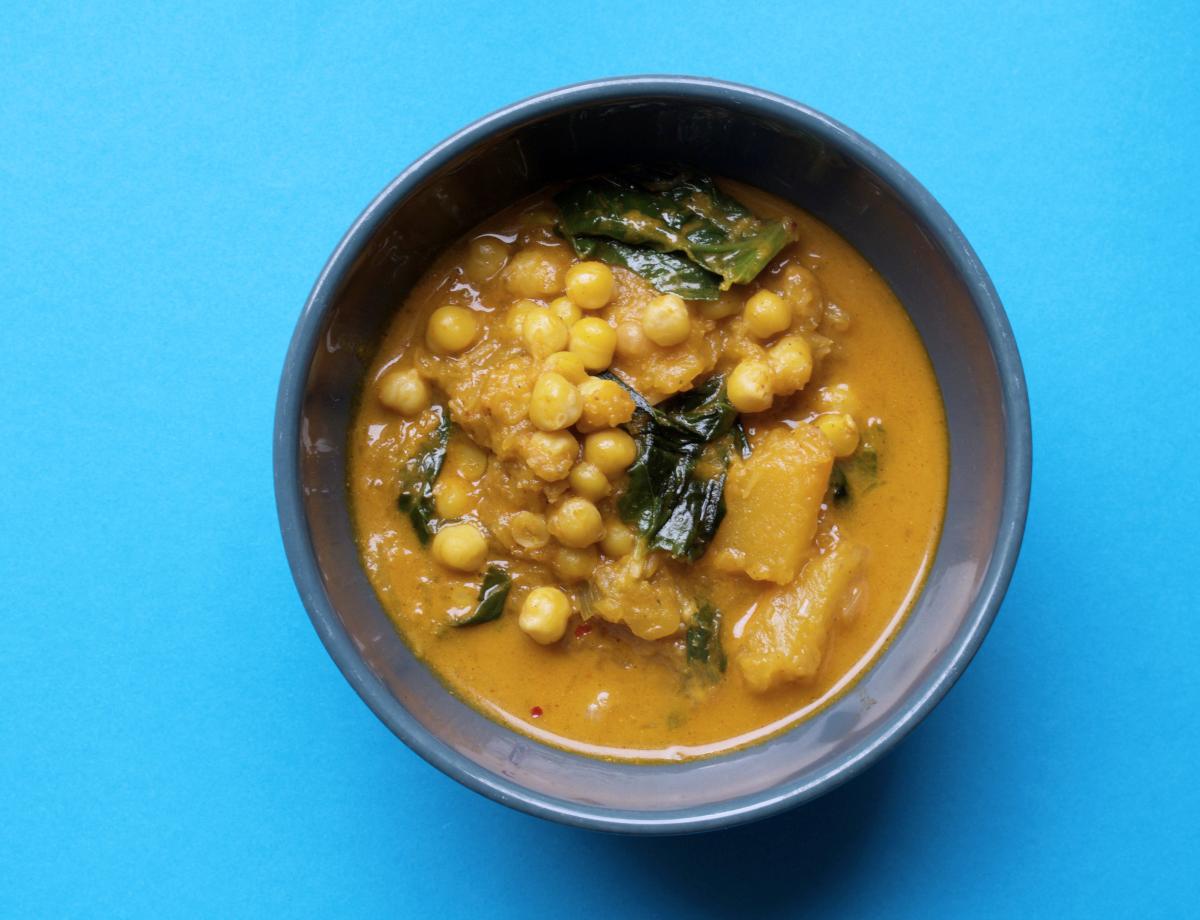 Kichererbsencurry mit Kuerbis