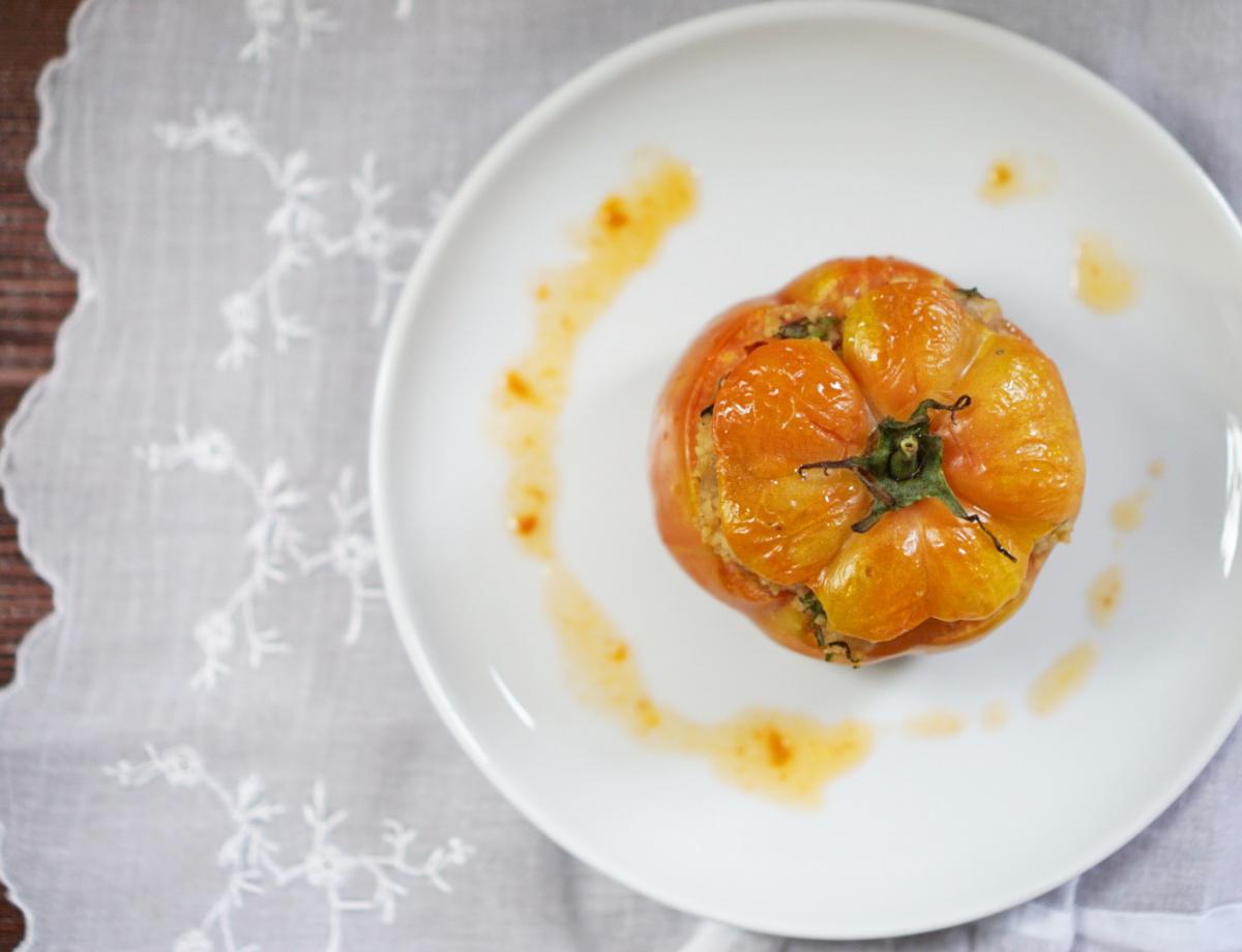 gefuellte Tomate vegan