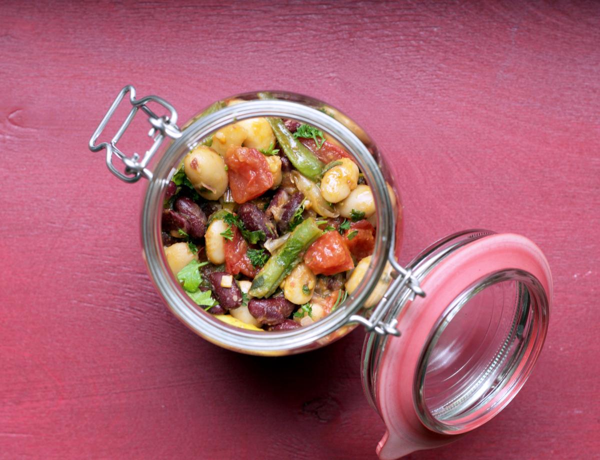 lauwarmer Bohnensalat