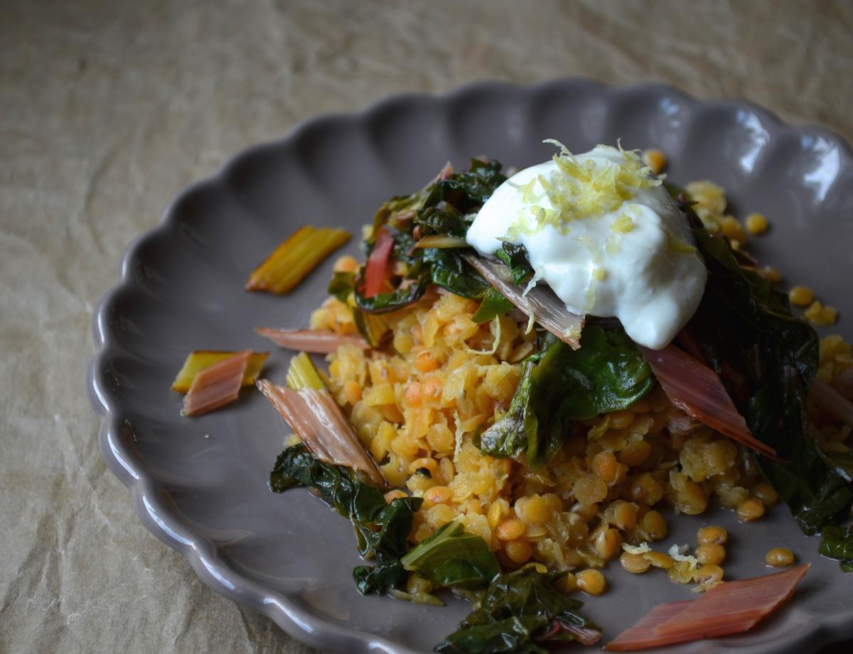 lentils+chard