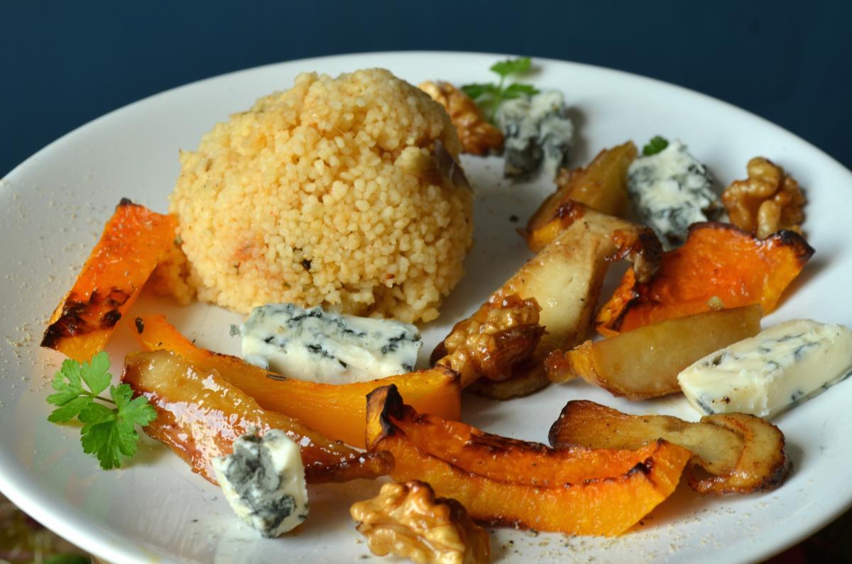 Herbstlicher Couscous-Salat mit Kürbis, Steinpilzen und Birnen » Ye ...