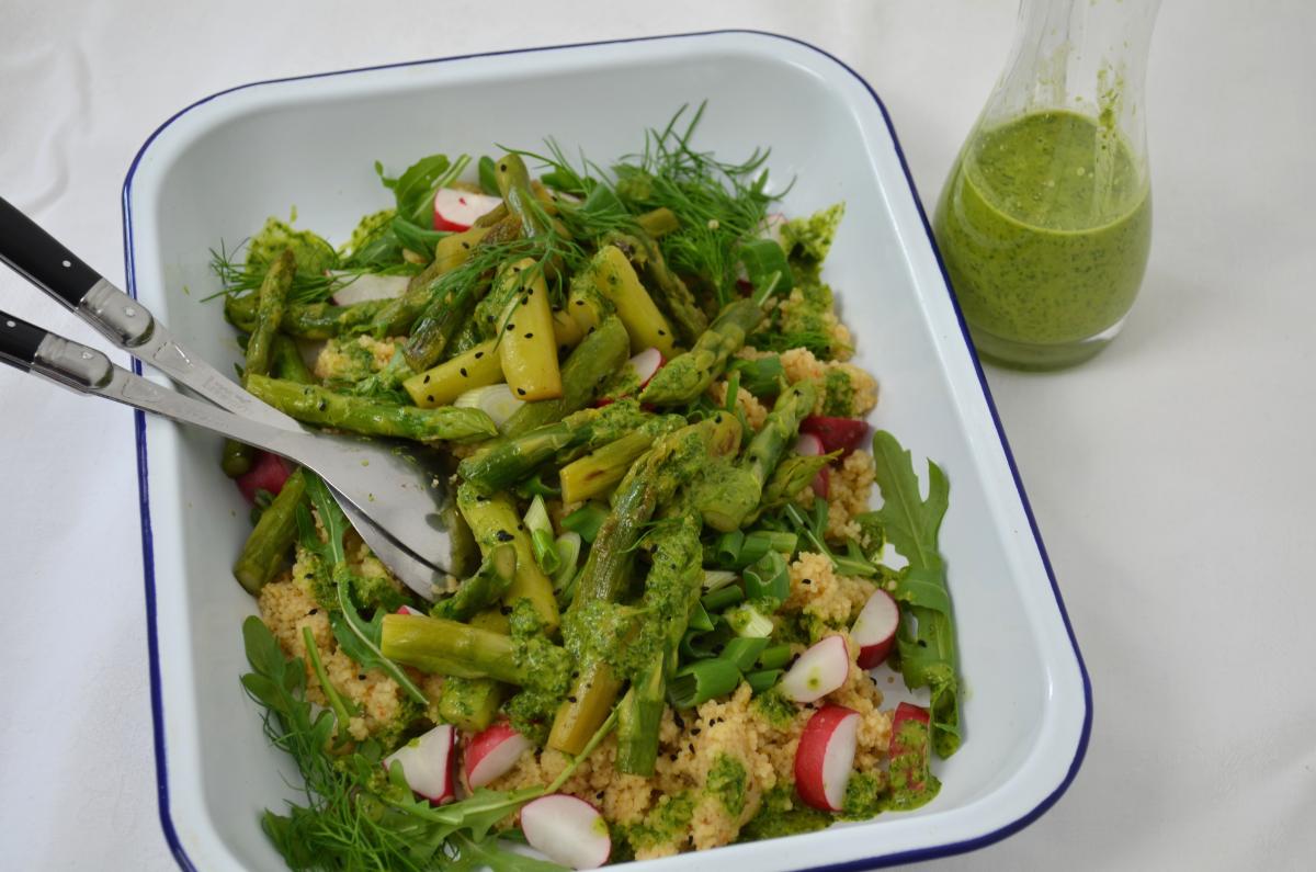 Couscoussalat mit Spargel