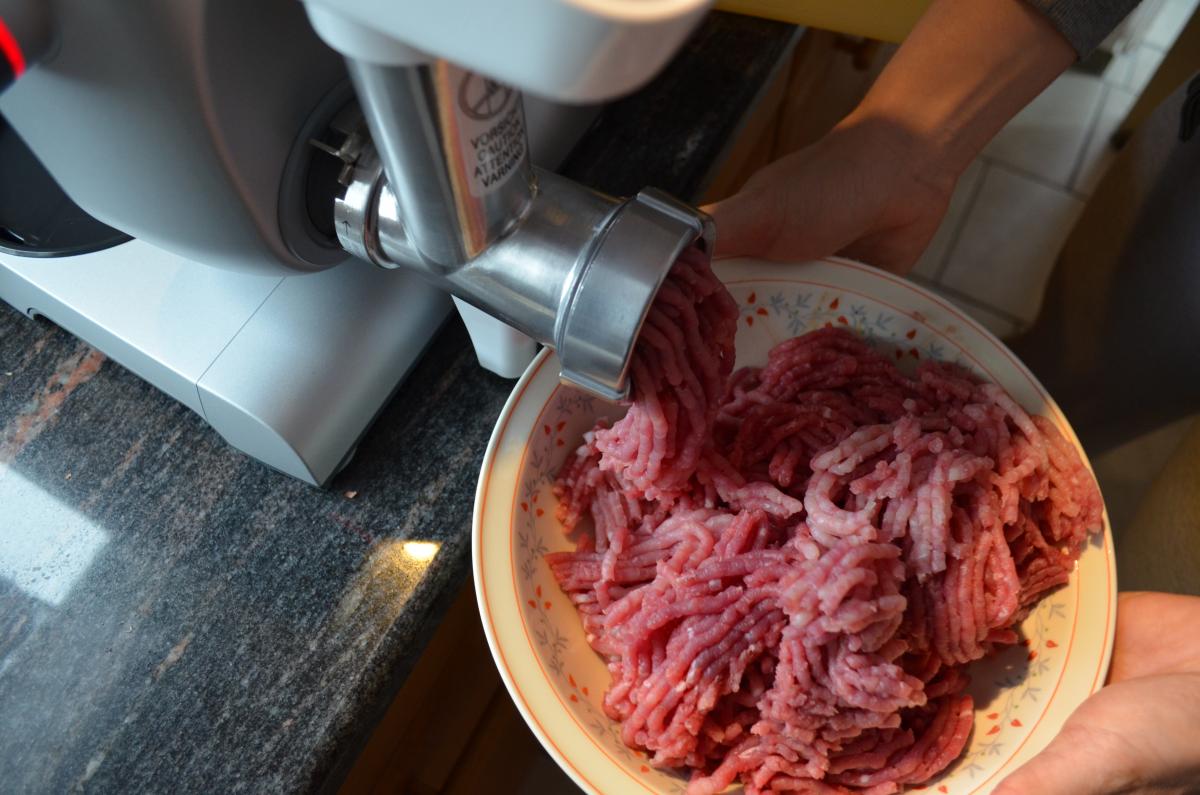 Hackfleisch Fleischwolf