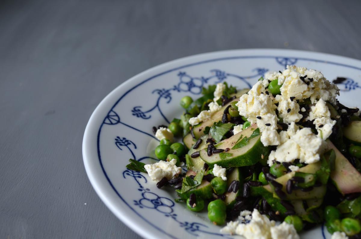 black rice salad