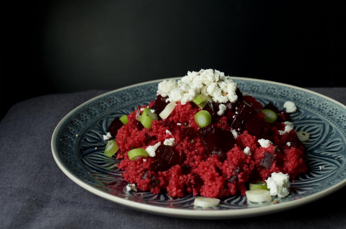 couscous and beetroot