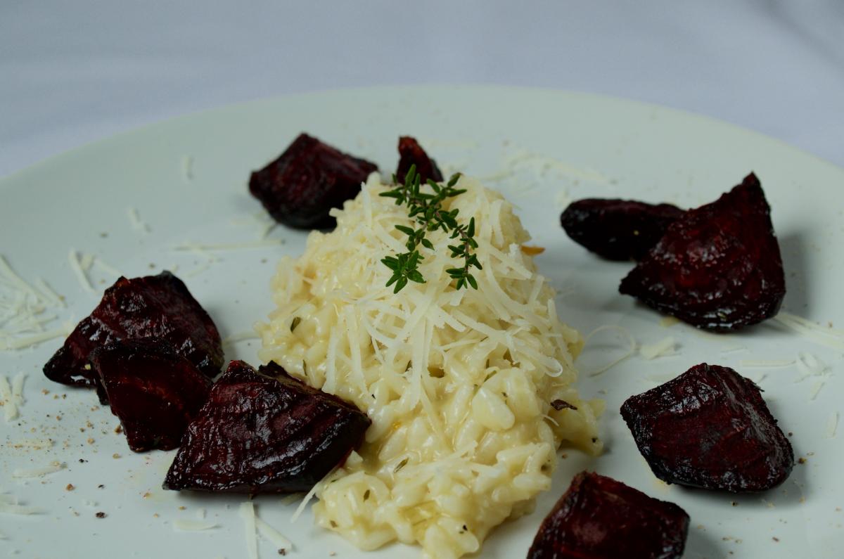 risotto with beetroot